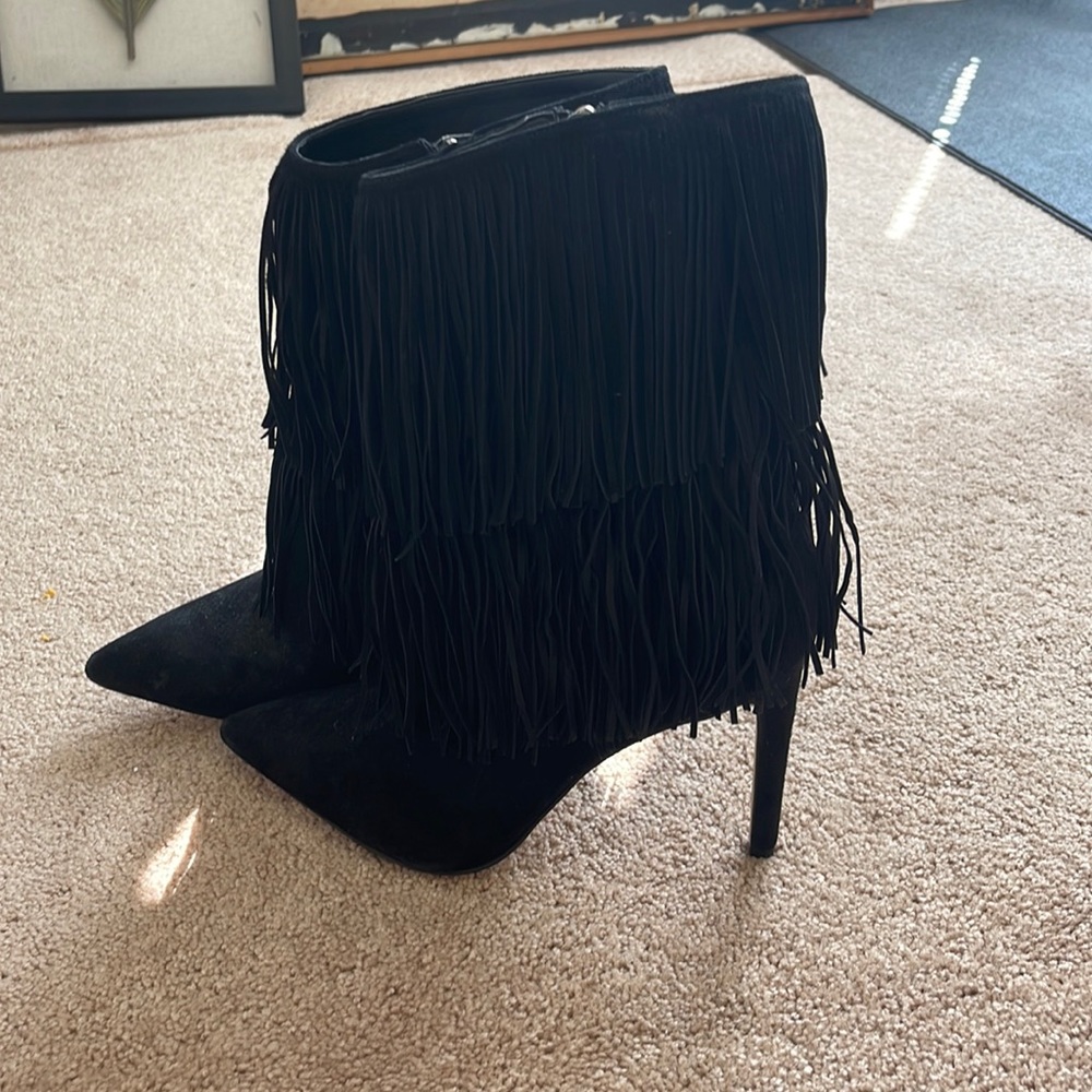 Sam Edelman Belinda Mid-Calf Fringe Bootie
